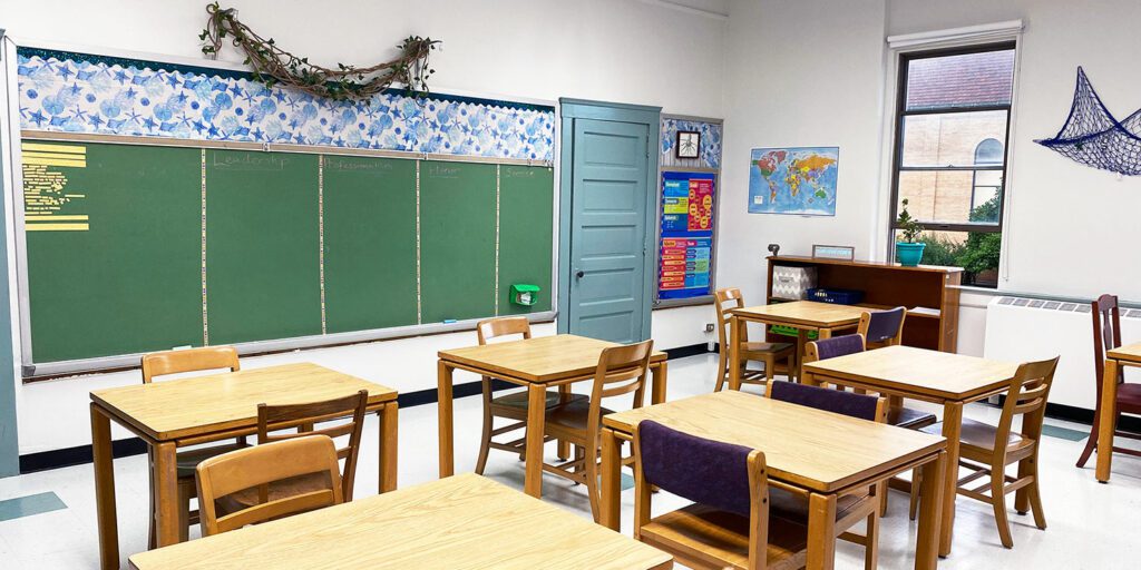 Classroom at Lorain Prep High School